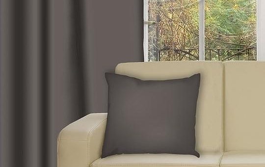 Látka Blackout UNI 115 šedý na závěsy polštářky